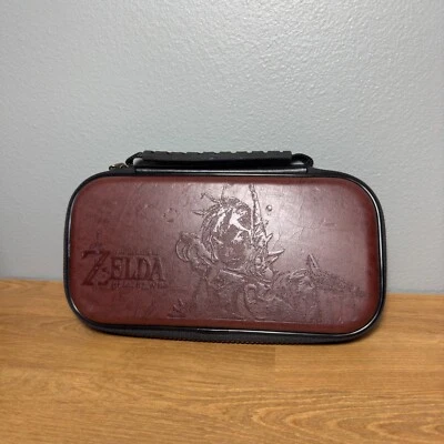 Legend Zelda Breath of the Wild Nintendo Switch Travel Case Deluxe Leather - Image 1 of 4