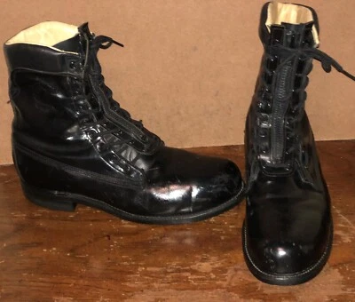 Chippewa 20242 Vintage Steel Toe 9” Black Leather Trooper Boots USA 🇺🇸 12D - Image 1 of 4