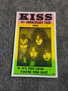 VINTAGE ICONIC KISS POSTER 1982 10TH ANNIVERSARY TOUR 14 × 22 - Picture 1 of 8