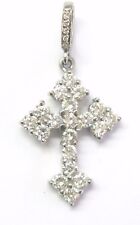 Loree Rodkin Platinum Diamond Gothic Cross Pendant 2.36CT