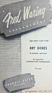 1946 Fred Waring Noten, Dry Bones - For Glee Club Rhythmic Spiritual  - Bild 1 von 5