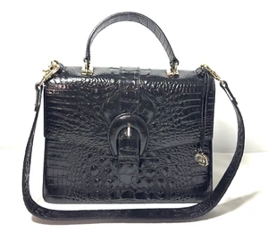Brahmin Gabriella Black Melbourne Satchel "Excellent" - Picture 1 of 19