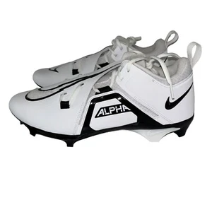 Nike Alpha Menace Pro 3 Low Football Cleats White/Black FB6834-100 Size 12.5 - Picture 1 of 7