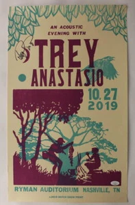 TREY ANASTASIO SIGNED AUTOGRAPH 14X22 CONCERT TOUR POSTER - PHISH NASHVILLE JSA - Picture 1 of 2