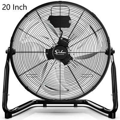 Ventiladores de piso industriales de alta velocidad de 3 velocidades de 12/18/20 pulgadas paquete de 1/2 Foto 1 de 4