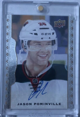 2014-15 Upper Deck Masterpieces Auto Auto Jason Pominville #17 Auto - Image 1 of 2