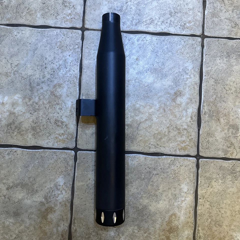 harley single performance muffler softail deluxe heritage flstf slip on exhaust - Image 1 of 4