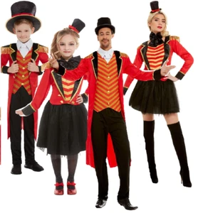 The Greatest Showman Costume Adults Kids Fancy Dress Costume Ringmaster - Picture 1 of 14