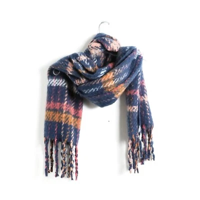 Nuevo sin etiquetas BCBGeneration Pashmina Bufanda Azul Cálido Cuadros Cuadros Nuevo sin Etiquetas Foto 1 de 4