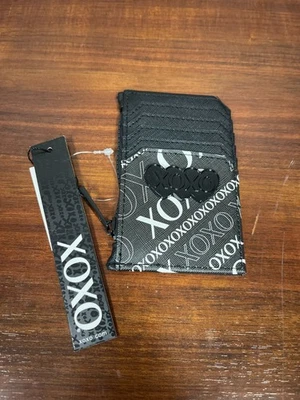 Cartera para tarjetas XOXO negra Foto 1 de 2