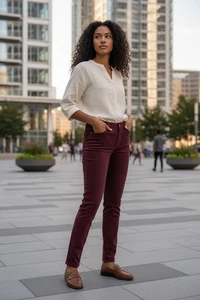 Gloria Vanderbilt Amanda size 12 Stretch Slim Corduroy High Rise Pant - Picture 1 of 7