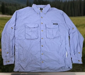 Exofficio Shirt Mens XL Fishing Vented Blue Long Sleeve Adventure Hiking - Picture 1 of 19