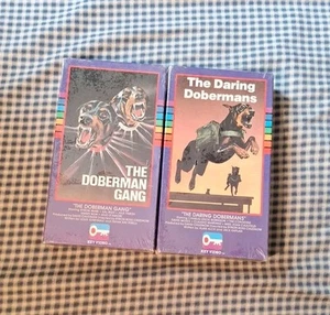 RARE The Daring Dobermans VHS The Doberman Gang OOP Watermark FACTORY SEALED Lot - Picture 1 of 6