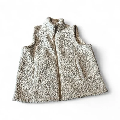 Chaleco sin mangas Arizona Jean Co. grande de piel sintética tostado para mujer Foto 1 de 4