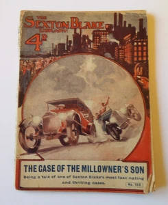 Antique Penny Dreadful Sexton Blake Case of Millowner's Son 4D 159 Magazine Book - Picture 1 of 4