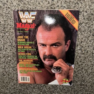 VTG WWF MAGAZINE JANUARY 1990 Survivor Series Hulk Hogan Jake Roberts Cover - Picture 1 of 3