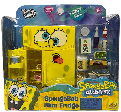 Bob Esponja Pantalones Cuadrados Juguete Mini Amarillo Nevera y Bob Esponja Alimentos Nickelodeon NUEVO Foto 1 de 2