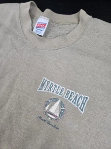Girocollo vintage Myrtle Beach Location, taglia XL 24x29", etichetta felpa soffe - Foto 1 di 7