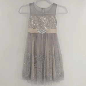 Iris & Ivy Dress Girls 7 Sequin Tulle Sleeveless Formal Occasion Flower Girl - Picture 1 of 9