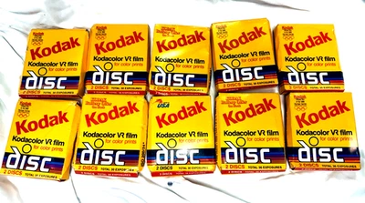 Película de disco Kodak 2-Pk 30 exposiciones impresión Kodacolor exp. 89-93 CADUCADO - Lote de 10 rollos Foto 1 de 4