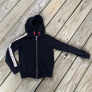Givenchy Boy's Black Zip Front Logo Hoodie Size 8 - Picture 1 of 7