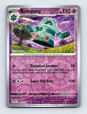 Bronzong Reverse Holo SV05: Temporal Forces 069/162 NM/LP - Image 1 of 2