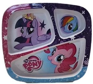 My Little Pony Zak Designs Toddler Divided Plate Melamine Kid Mealtime  - Picture 1 of 8