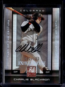 2008 Donruss Elite Extra Edition /122 Charlie Blackmon #17 Rookie Auto