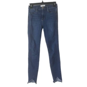 Frame Le High Skinny Frayed Hem Medium Wash Jeans Size 24 - Picture 1 of 6