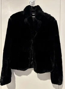 Morrissey glam black faux fur jacket. As new. - Picture 1 of 6