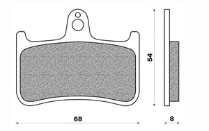PASTIGLIE FRENI FORMA HONDA CB/CBR/NSR/RS/NTV/VTR/NR/VFR DP2095 - Imagen 1 de 1