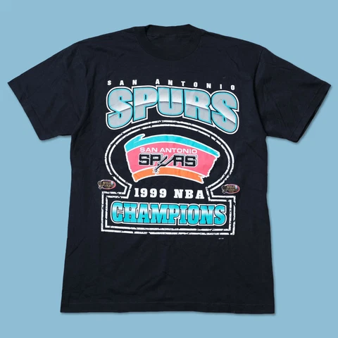 San Antonio Spurs Vintage 1999 Shirt NBA Basketball Team Champs Black Cotton Tee Cover