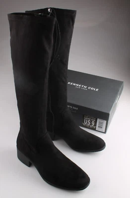 Kenneth Cole “Stanford” Mujer Suave & con Clase Tacón hasta Rodilla Botas Negro - Imagen 1 de 4