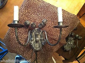 4 apliques de pared de diseñador eléctricos apliques con flores - Imagen 1 de 10