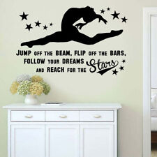 Dance Theme Wall Stickers Follow Your Dreams Inspirational Family Girl Room 
