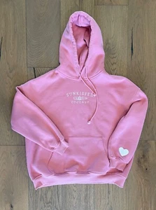Sunkissed Coconut Embroidered Pink Heart Sweatshirt Size Medium $70 - Picture 1 of 6