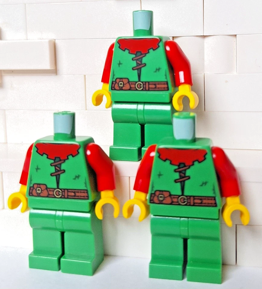 LEGO VILLAGER minifigure parts torso legs FORESTMEN castle peasant 31168 10332