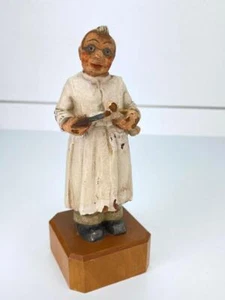 Vintage Toriart Italy Hand Carved Wood Wooden Doctor Statue Figurine - Picture 1 of 8