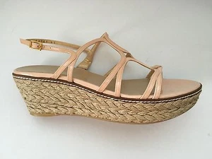 Stuart Weitzman Rubor Charol Tirantes Alpargata Zapatos Sandalias Cuña 10 - Imagen 1 de 11