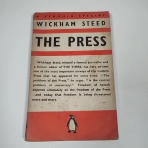 The Press - Wickham Steed - A Penguin Special Edition 1938 S20 - Picture 1 of 12