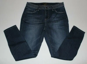 Catherine Malandrino Blue Denim Jeans Studded Waist Pockets 8 - Picture 1 of 5
