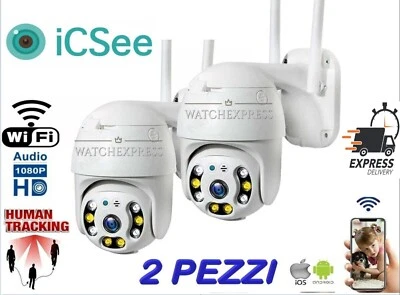 2X TELECAMERA TELECAMERE ESTERNA ICSEE CAM PTZ WIFI CAMERA WIRELESS ESTERNO 2025