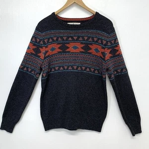 Maglione Urban Pipeline nonno girocollo grigio stampa sud-ovest manica lunga retrò - Foto 1 di 10