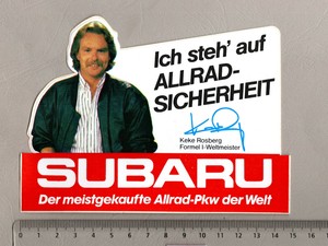 Aufkleber/Sticker SUBARU Keke Rosberg Formel 1-Weltmeister