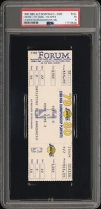 1980 MAGIC JOHNSON ROOKIE YEAR TRIPLE DOUBLE 25/13/11 PLAYOFFS FULL TICKET PSA 5 - Picture 1 of 14