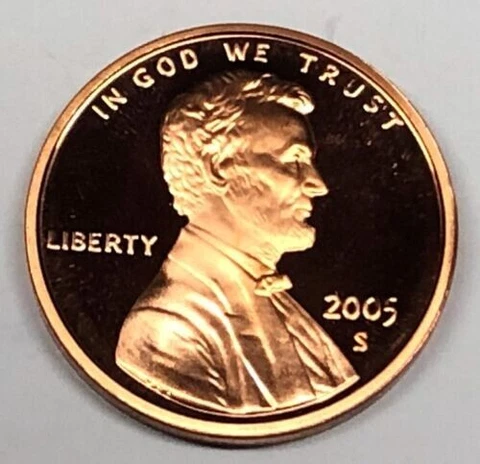 2005 -S Deep Cameo Proof Lincoln Memorial Penny - AN UNTOUCHED COIN Cover