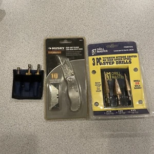 Drill Master 3pc. Step Drill Set BOGO FREE NOS + Husky Utility Knife - Picture 1 of 4