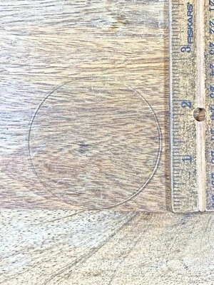 Reloj plano de vidrio de 2,43 pulgadas de diámetro - Piezas de reloj vintage KD1649 Foto 1 de 2