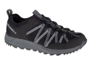 MERRELL WILDWOOD AEROSPORT WOMEN'S WALKING SHOES - ALL SIZES - BLACK/GREY - NEW. - Picture 1 of 5