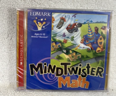 Mind twister Math CD-Ron Scholastics Age 8-10 Windows Educational Grd 3-6 NEW - Image 1 of 4